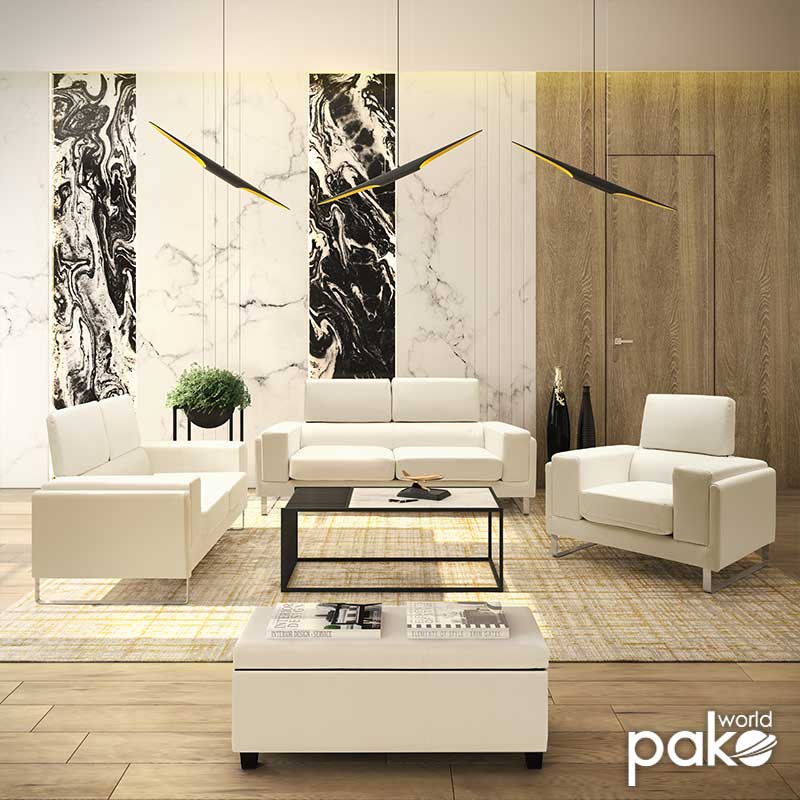 Καναπές Shea pakoworld 2θέσιος PU ivory-inox 158x80x87εκ Καναπές Shea pakoworld 2θέσιος PU ivory-inox 158x80x87εκ