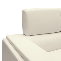 Καναπές Shea pakoworld 2θέσιος PU ivory-inox 158x80x87εκ Καναπές Shea pakoworld 2θέσιος PU ivory-inox 158x80x87εκ