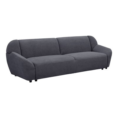 Καναπές τριθέσιος Echono pakoworld ύφασμα ανθρακί 230x88x77εκ