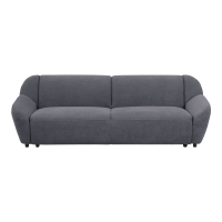 Καναπές τριθέσιος Echono pakoworld ύφασμα ανθρακί 230x88x77εκ