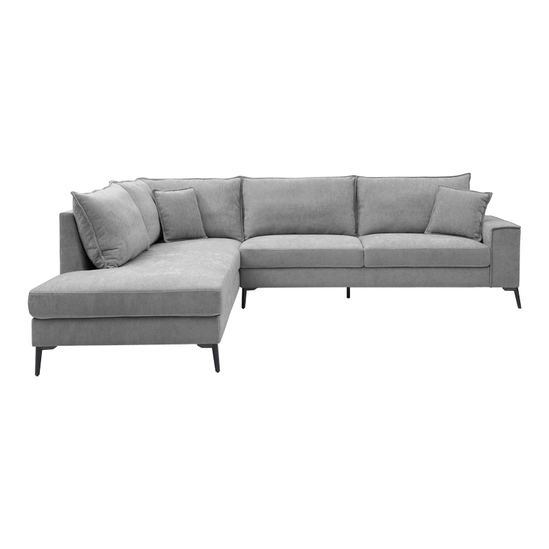 Γωνιακός καναπές Zenqua pakoworld δεξιά γωνία γκρι ύφασμα 291x233x90εκ Γωνιακός καναπές Zenqua pakoworld δεξιά γωνία γκρι ύφασμα 291x233x90εκ
