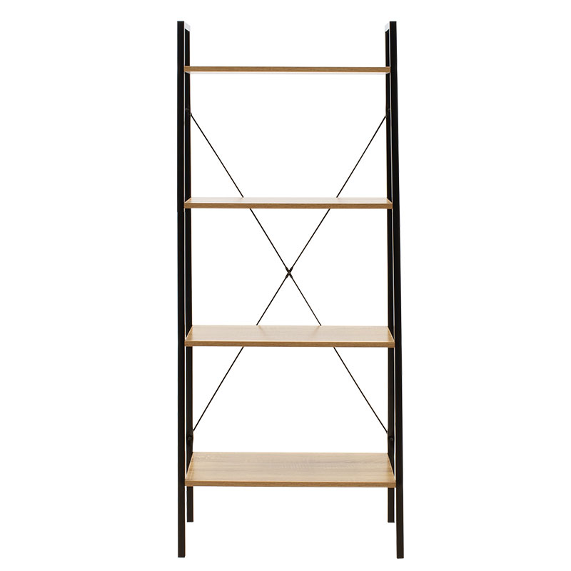Βιβλιοθήκη- Ραφιέρα Ramon pakoworld φυσικό-μαύρο 60x23x145,5εκ Βιβλιοθήκη- Ραφιέρα Ramon pakoworld φυσικό-μαύρο 60x23x145,5εκ