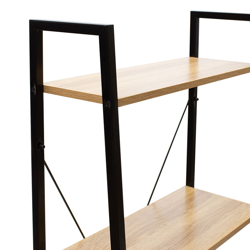Βιβλιοθήκη- Ραφιέρα Ramon pakoworld φυσικό-μαύρο 60x23x145,5εκ Βιβλιοθήκη- Ραφιέρα Ramon pakoworld φυσικό-μαύρο 60x23x145,5εκ