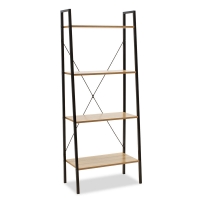 Βιβλιοθήκη- Ραφιέρα Ramon pakoworld φυσικό-μαύρο 60x23x145,5εκ Βιβλιοθήκη- Ραφιέρα Ramon pakoworld φυσικό-μαύρο 60x23x145,5εκ