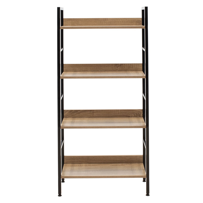 Βιβλιοθήκη- Ραφιέρα Ramon pakoworld φυσικό-μαύρο 60x28x125,5εκ Βιβλιοθήκη- Ραφιέρα Ramon pakoworld φυσικό-μαύρο 60x28x125,5εκ