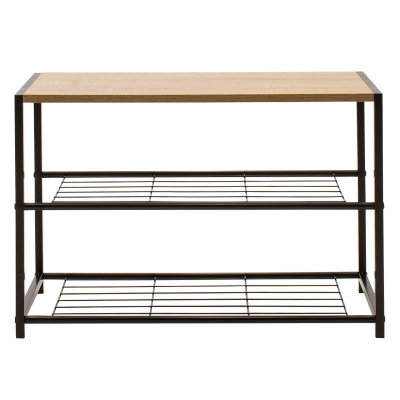 Παπουτσοθήκη Ramon pakoworld 6 ζευγών φυσικό-μαύρο 63x30x43εκ Παπουτσοθήκη Ramon pakoworld 6 ζευγών φυσικό-μαύρο 63x30x43εκ