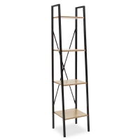 Βιβλιοθήκη Ramon pakoworld φυσικό-μαύρο 34x32,5x148εκ Βιβλιοθήκη Ramon pakoworld φυσικό-μαύρο 34x32,5x148εκ