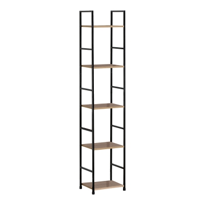 Βιβλιοθήκη Azuel pakoworld φυσικό-μαύρο μέταλλο 29x23.5x144εκ Βιβλιοθήκη Azuel pakoworld φυσικό-μαύρο μέταλλο 29x23.5x144εκ