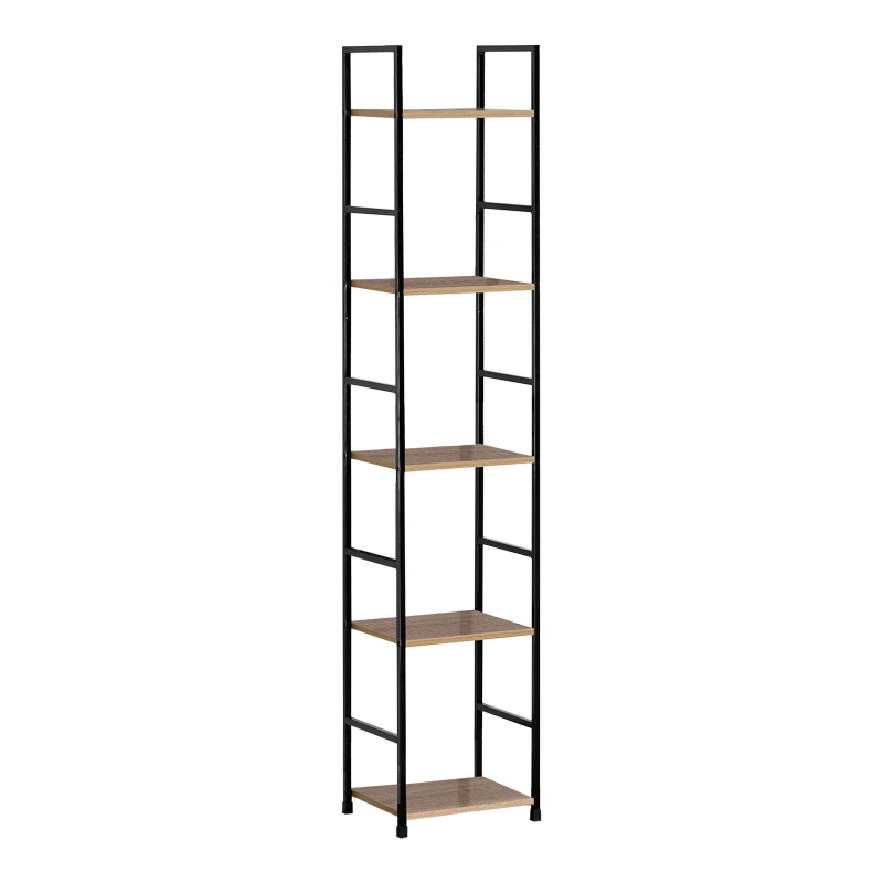 Βιβλιοθήκη Azuel pakoworld φυσικό-μαύρο μέταλλο 29x23.5x144εκ Βιβλιοθήκη Azuel pakoworld φυσικό-μαύρο μέταλλο 29x23.5x144εκ
