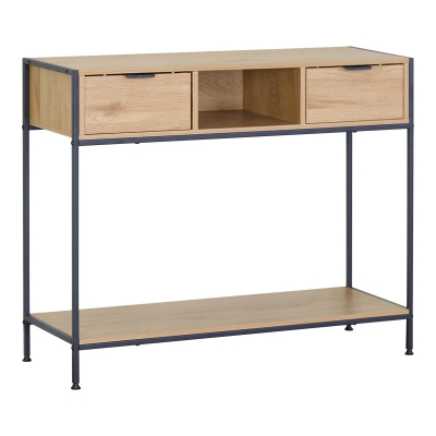 Κονσόλα Regando pakoworld σε oak απόχρωση με μαύρο μέταλλο 100x35x80εκ Κονσόλα Regando pakoworld σε oak απόχρωση με μαύρο μέταλλο 100x35x80εκ