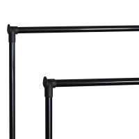 Κρεμάστρα δαπέδου Ganco pakoworld μαύρο μέταλλο 74.5x39x157εκ