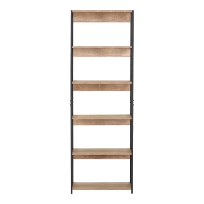 Βιβλιοθήκη Kaliano pakoworld oak-μαύρο μέταλλο 59.5x35x176.5εκ