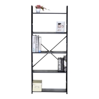 Βιβλιοθήκη Manlo pakoworld μαύρο μέταλλο 58.6x23.5x144εκ Βιβλιοθήκη Manlo pakoworld μαύρο μέταλλο 58.6x23.5x144εκ