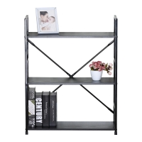Βιβλιοθήκη-ραφιέρα Manlo pakoworld μαύρο μέταλλο 58.6x23.5x80εκ Βιβλιοθήκη-ραφιέρα Manlo pakoworld μαύρο μέταλλο 58.6x23.5x80εκ