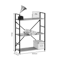 Βιβλιοθήκη-ραφιέρα Manlo pakoworld μαύρο μέταλλο 58.6x23.5x80εκ Βιβλιοθήκη-ραφιέρα Manlo pakoworld μαύρο μέταλλο 58.6x23.5x80εκ