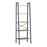 Βιβλιοθήκη Jebia pakoworld oak με μαύρο μέταλλο 56x37x172.2εκ Βιβλιοθήκη Jebia pakoworld oak με μαύρο μέταλλο 56x37x172.2εκ