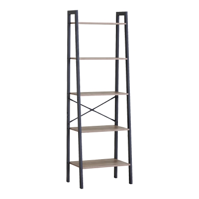 Βιβλιοθήκη Jebia pakoworld oak με μαύρο μέταλλο 56x37x172.2εκ Βιβλιοθήκη Jebia pakoworld oak με μαύρο μέταλλο 56x37x172.2εκ