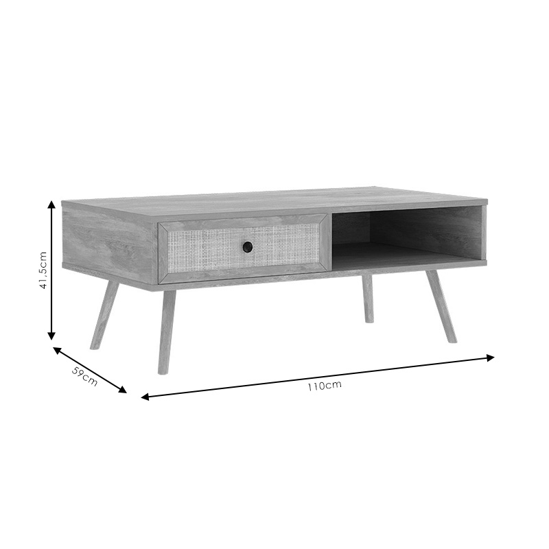 Τραπέζι σαλονιού Oslo pakoworld sonoma 110x59x41,5εκ Τραπέζι σαλονιού Oslo pakoworld sonoma 110x59x41,5εκ