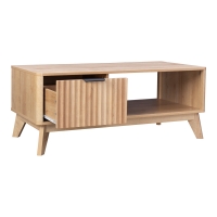 Τραπέζι σαλονιού Hamea pakoworld mdf σε φυσική απόχρωση 110x55,2x45εκ