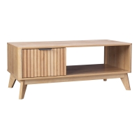 Τραπέζι σαλονιού Hamea pakoworld mdf σε φυσική απόχρωση 110x55,2x45εκ