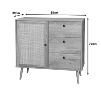 Μπουφές Oslo pakoworld σε sonoma απόχρωση 85x39x79εκ Μπουφές Oslo pakoworld σε sonoma απόχρωση 85x39x79εκ