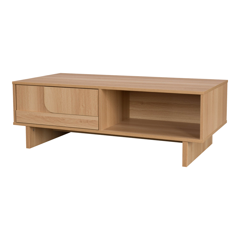 Τραπέζι σαλονιού Jenfia pakoworld mdf σε φυσική απόχρωση 110x55x38,5εκ