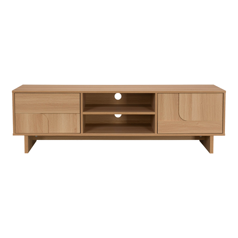 Έπιπλο τηλεόρασης Jenfia pakoworld mdf σε φυσική απόχρωση 150x39x45,5εκ