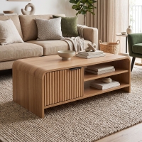 Τραπέζι σαλονιού Kelba pakoworld mdf σε φυσική απόχρωση 100x50x35,5εκ Τραπέζι σαλονιού Kelba pakoworld mdf σε φυσική απόχρωση 100x50x35,5εκ