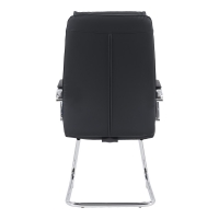 Καρέκλα επισκέπτη Siquel I pakoworld pu σε μαύρη απόχρωση 58x62x105εκ