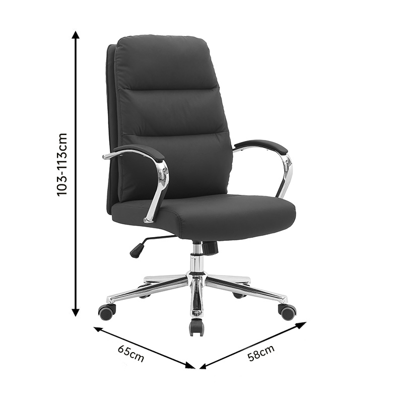 Καρέκλα γραφείου διευθυντή Normie pakoworld pu καφέ 58x65x103-111εκ