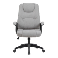 Καρέκλα γραφείου διευθυντή Kamora pakoworld ύφασμα γκρι 66x67x103-111εκ
