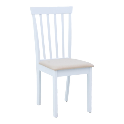 Καρέκλα Houston pakoworld rubberwood σε λευκή απόχρωση 40x49x94εκ Καρέκλα Houston pakoworld rubberwood σε λευκή απόχρωση 40x49x94εκ