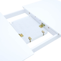 Tραπεζαρία επεκτεινόμενη Mabor-York pakoworld σετ 5τεμ ξύλο σε λευκή απόχρωση 120-150x80x73,8εκ