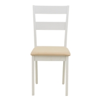Καρέκλα Dallan pakoworld rubberwood λευκό 40x47.5x89εκ