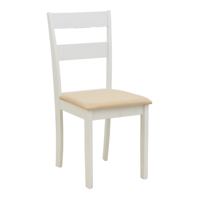 Καρέκλα Dallan pakoworld rubberwood λευκό 40x47.5x89εκ