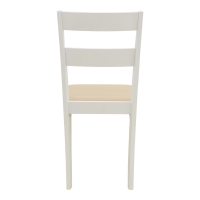 Καρέκλα Dallan pakoworld rubberwood λευκό 40x47.5x89εκ