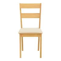 Καρέκλα Dallan pakoworld rubberwood σε φυσική απόχρωση 40x47.5x89εκ