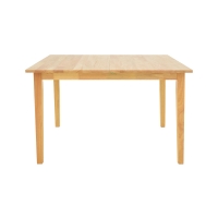 Tραπέζι επεκτεινόμενο Country pakoworld rubberwood σε φυσική απόχρωση 120-150x80x74εκ