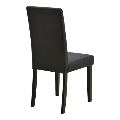 Καρέκλα Zeben pakoworld μαύρο PU με πόδι μαύρο rubberwood 43,5x55,5x93,5εκ