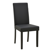 Καρέκλα Zeben pakoworld μαύρο PU με πόδι μαύρο rubberwood 43,5x55,5x93,5εκ Καρέκλα Zeben pakoworld μαύρο PU με πόδι μαύρο rubberwood 43,5x55,5x93,5εκ