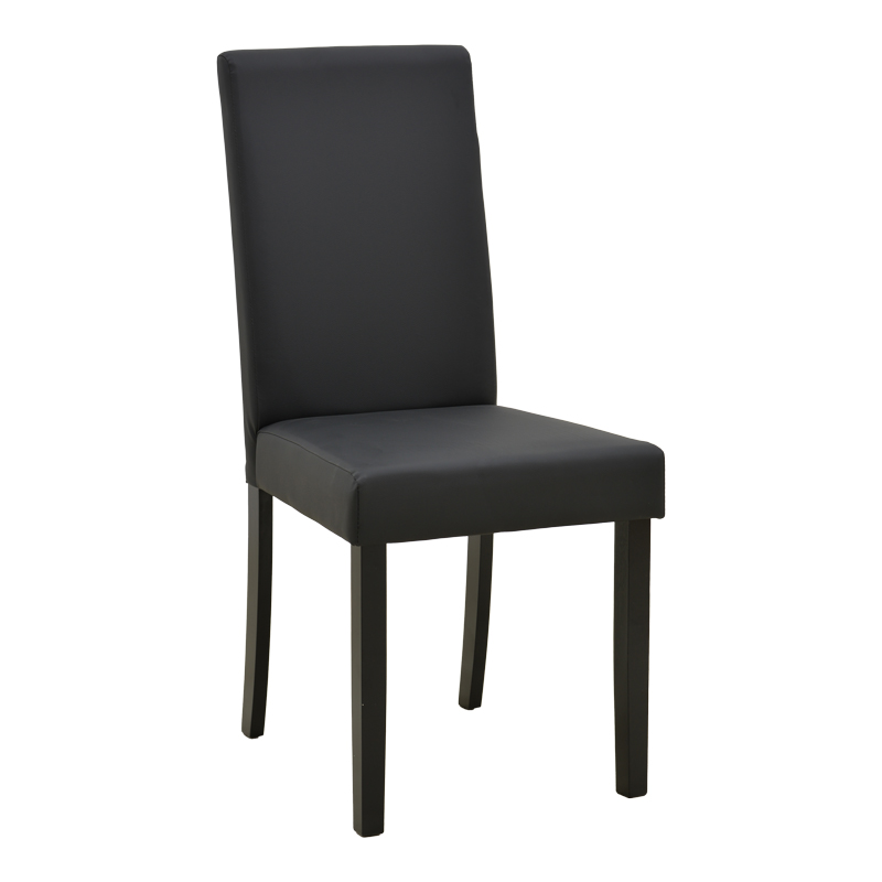 Καρέκλα Zeben pakoworld μαύρο PU με πόδι μαύρο rubberwood 43,5x55,5x93,5εκ Καρέκλα Zeben pakoworld μαύρο PU με πόδι μαύρο rubberwood 43,5x55,5x93,5εκ