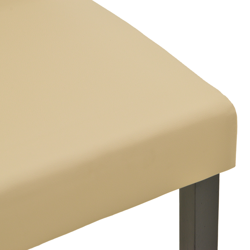 Καρέκλα Zeben pakoworld εκρού PU με πόδι μαύρο rubberwood 43,5x55,5x93,5εκ Καρέκλα Zeben pakoworld εκρού PU με πόδι μαύρο rubberwood 43,5x55,5x93,5εκ