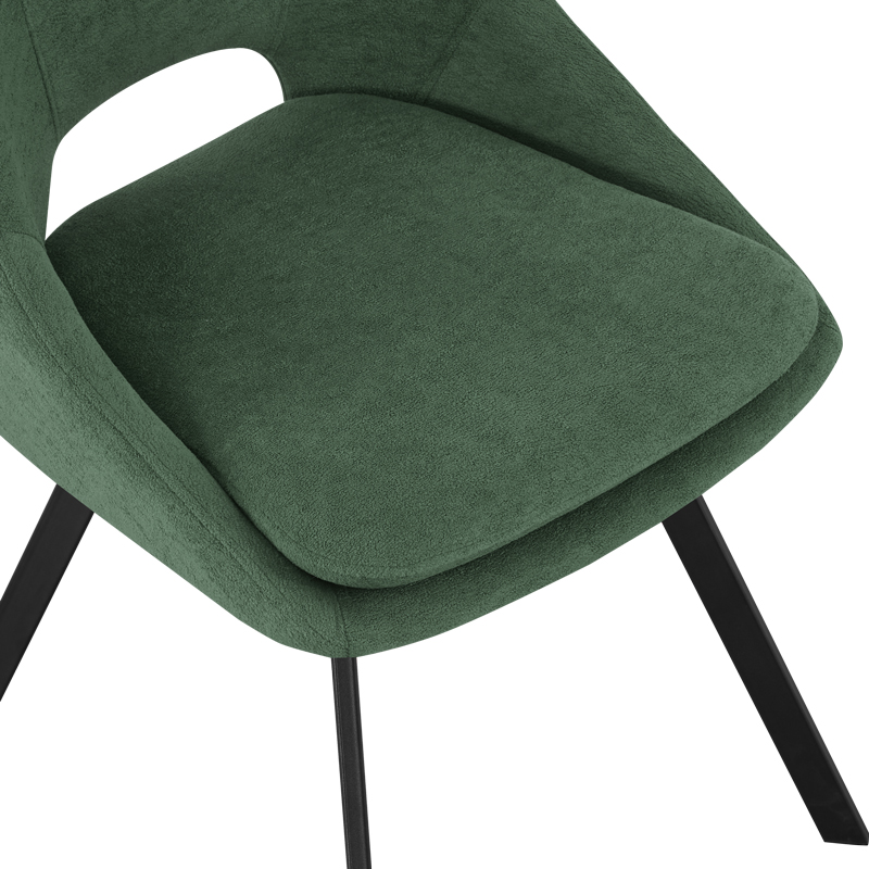 Καρέκλα Initiate pakoworld πράσινο ύφασμα-πόδι μαύρο μέταλλο 48x57x85εκ