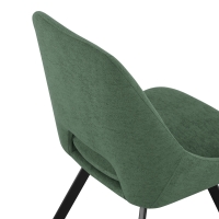 Καρέκλα Initiate pakoworld πράσινο ύφασμα-πόδι μαύρο μέταλλο 48x57x85εκ