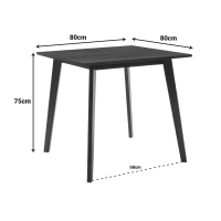 Τραπέζι Benson pakoworld MDF σε καρυδί απόχρωση 80x80x75εκ Τραπέζι Benson pakoworld MDF σε καρυδί απόχρωση 80x80x75εκ