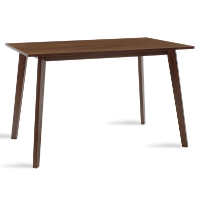 Τραπέζι Benson pakoworld MDF σε καρυδί απόχρωση 120x75x75εκ