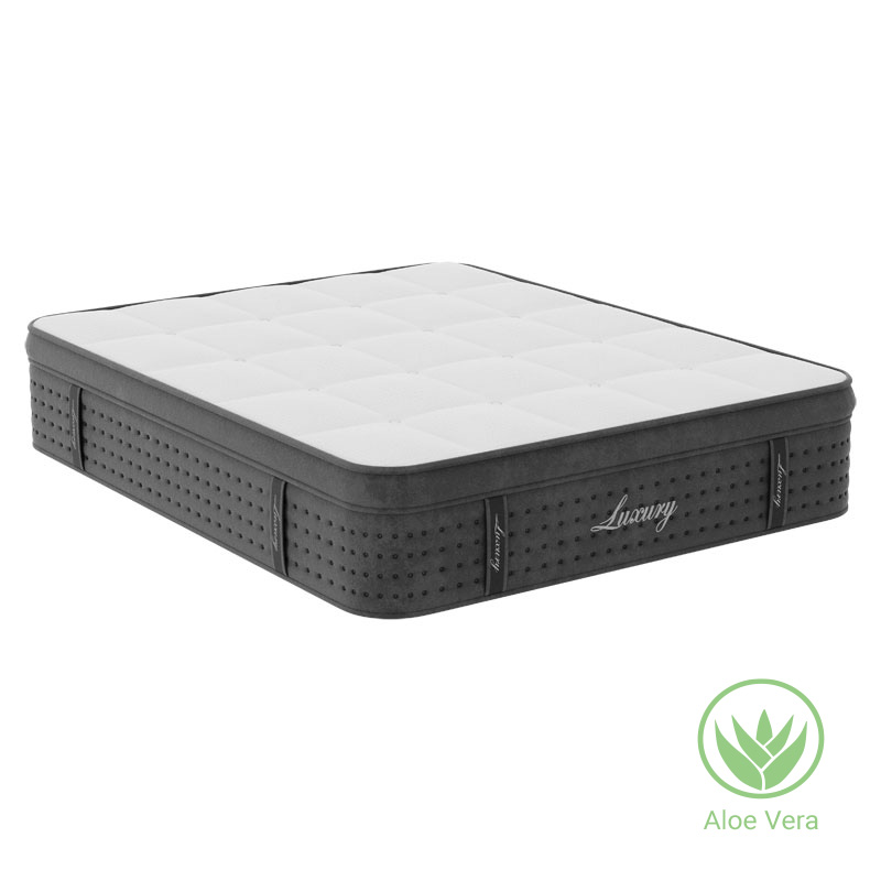Στρώμα Luxury pakoworld pocket spring+gel memory foam+latex μονής όψης aloe vera 34-36cm 160x200εκ Στρώμα Luxury pakoworld pocket spring+gel memory foam+latex μονής όψης aloe vera 34-36cm 160x200εκ