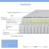 Στρώμα Perfecto pakoworld Continuous springs μονής όψης ανώστρωμα 18-20cm 90x190εκ Στρώμα Perfecto pakoworld Continuous springs μονής όψης ανώστρωμα 18-20cm 90x190εκ