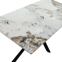 Τραπέζι Bethan pakoworld sintered stone λευκό μαρμάρου-μαύρο 180x90x75εκ Τραπέζι Bethan pakoworld sintered stone λευκό μαρμάρου-μαύρο 180x90x75εκ