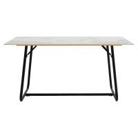 Τραπέζι Revello pakoworld sintered stone λευκό μαρμάρου-μαύρο 150x90x75εκ Τραπέζι Revello pakoworld sintered stone λευκό μαρμάρου-μαύρο 150x90x75εκ